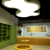 Mobiliario y plafón decorativo